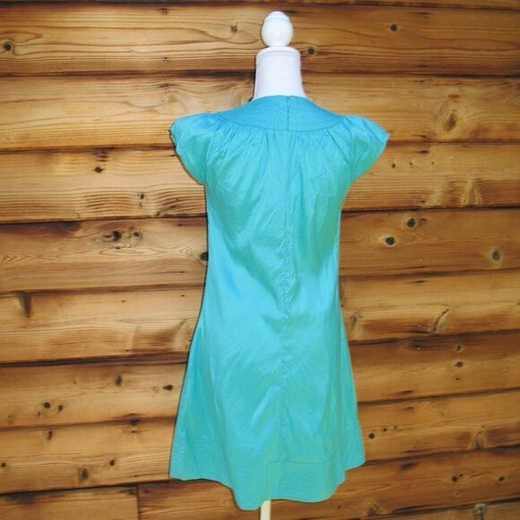 Calypso St. Barth Womens Blue Green Silk Mini Dress - Picture 4 of 7